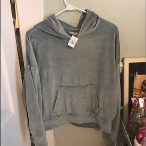 blue velvet american eagle hoodie